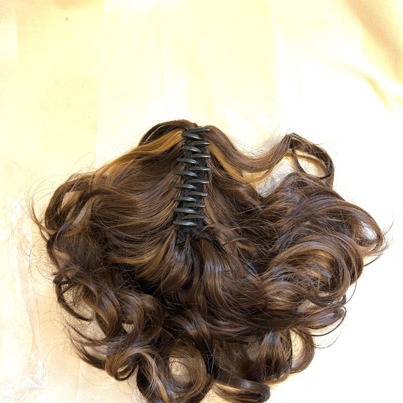 Hair Bun Pony Tail Extensions Messy Wavy Curly Dish  Scrunchie Hairpiece - Picture 3 of 5